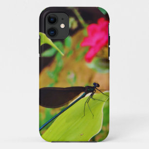 Damselfly and Rose iPhone 11 Case