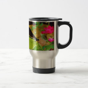 Damselfly and Rose Travel Mug