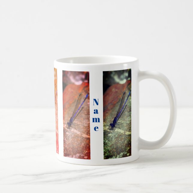 Damselfly Dragonfly Nature Personalised Coffee Mug (Right)