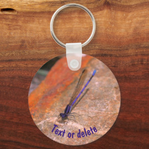 Damselfly Dragonfly Nature Personalised Key Ring