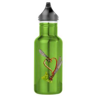 Damselfly Heart Nature Art Girls' Hoodie 532 Ml Water Bottle