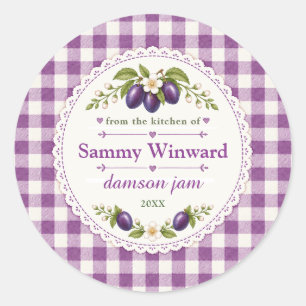 Damson Jam Homemade Gift Label