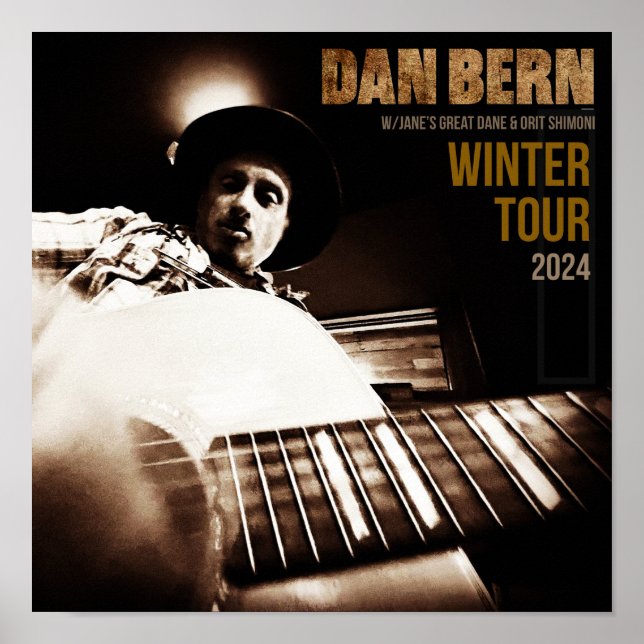 Dan Bern Winter Tour 2024 Poster (Front)