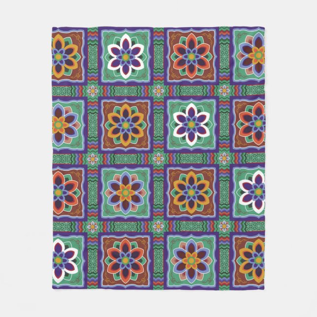Dan-cheong. Korean traditional temple art.dancheon Fleece Blanket (Front)