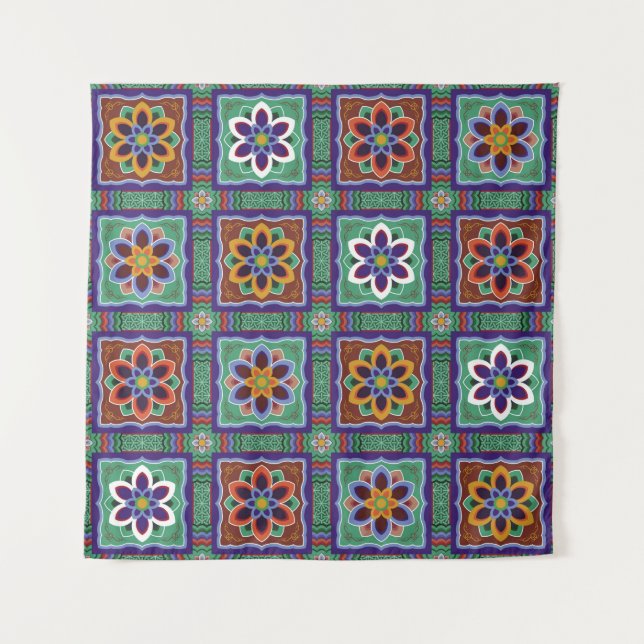 Dan-cheong. Korean traditional temple art.dancheon Tapestry (Front)