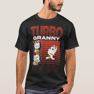 Dan Da Dan Running Turbo Granny Cat Collage T-Shirt