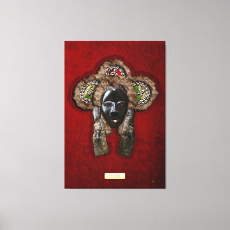 Dan Dean-Gle Mask on Red Velvet Canvas Print