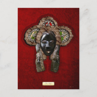 Dan Dean-Gle Mask on Red Velvet Postcard