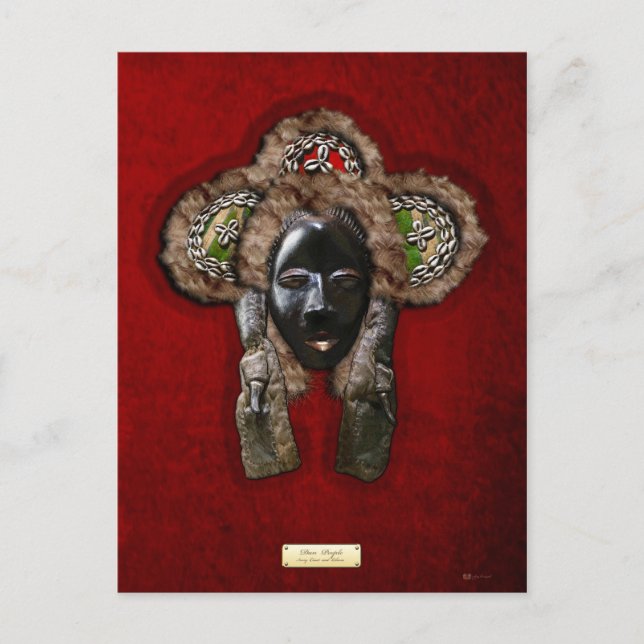 Dan Dean-Gle Mask on Red Velvet Postcard (Front)