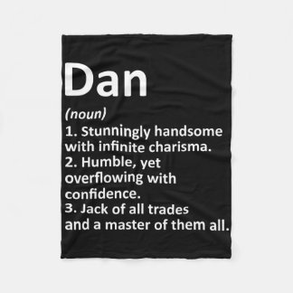 Dan Definition Personalised Name Funny Birthday Gi Fleece Blanket