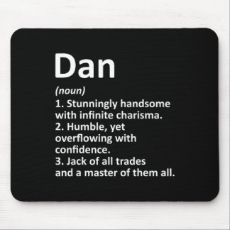 Dan Definition Personalised Name Funny Birthday Gi Mouse Mat