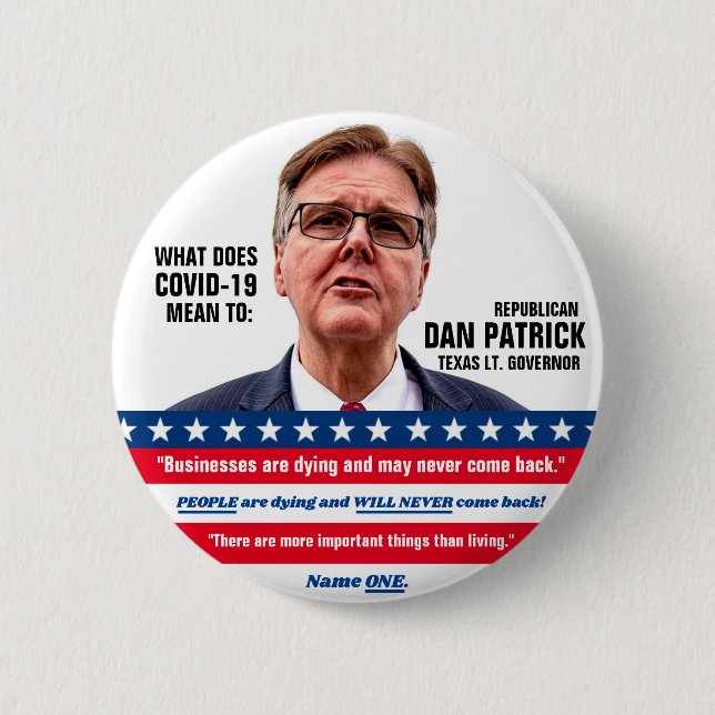 Dan Patrick speaks 6 Cm Round Badge (Front)