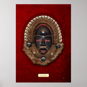 Dan Peoples Dean Gle Mask on Red Velvet Poster