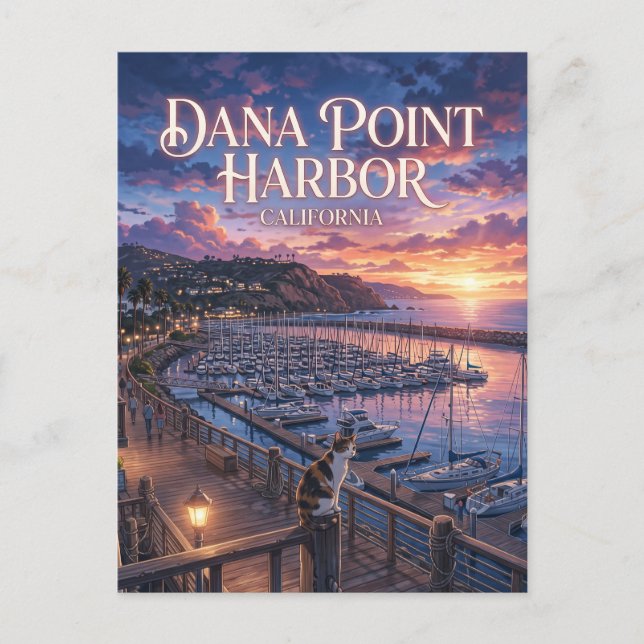 Dana Point Harbour USA Postcard (Front)