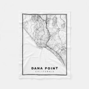 Dana Point Map Fleece Blanket
