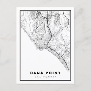 Dana Point Map Postcard