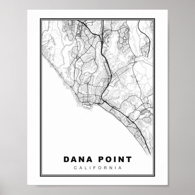 Dana Point Map Poster (Front)