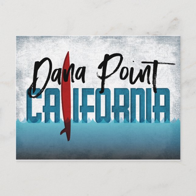 Dana Point  Postcard California Surfboard (Front)