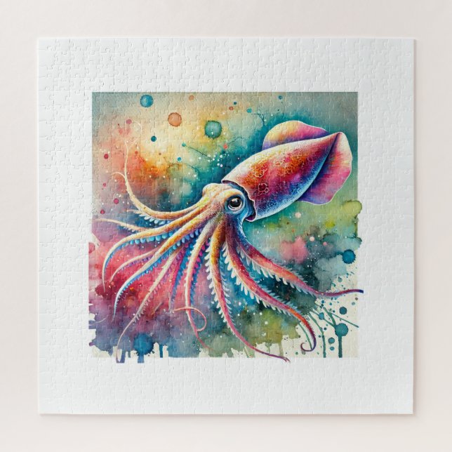Dana Squid 080824AREF103 - Watercolor Jigsaw Puzzle (Vertical)