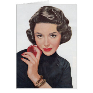 Dana Wynter with apple and snake bracelet