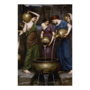 Danaides Waterhouse Vintage Art Poster