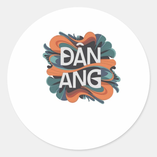 Danang  classic round sticker (Front)