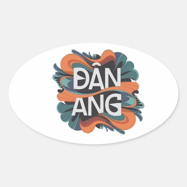 Danang  oval sticker (Front)
