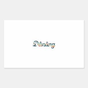 Danang rectangular sticker