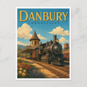Danbury Connecticut Rail Museum GeoSaga Postcard