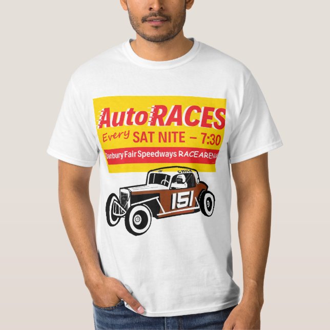 Danbury Fair Racearena Auto Races Bill 1Sidedw151 T-Shirt (Front)
