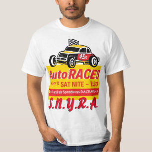 Danbury Fair Speedways Racearena Sign Logo Yellow T-Shirt
