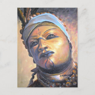 Dançarino africano - by LEOMARIANO artist Postcard