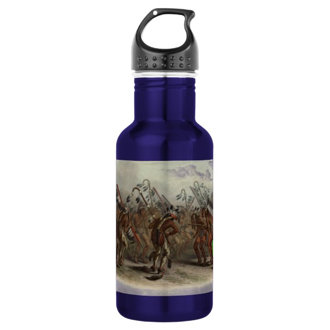 "Dance 0f the MANDANS" 532 Ml Water Bottle (Front)