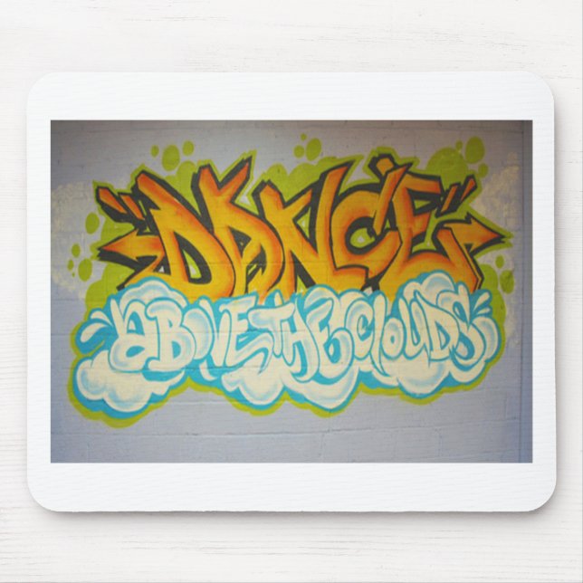 Dance above the Clouds Graffiti Mouse Mat (Front)