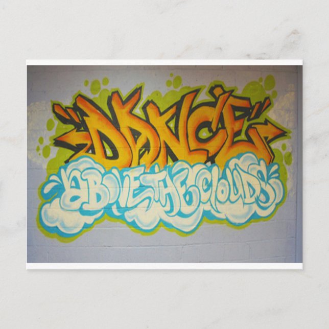 Dance above the Clouds Graffiti Postcard (Front)