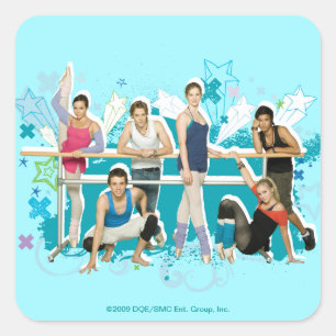 Dance Academy Cast Graphic Square Sticker