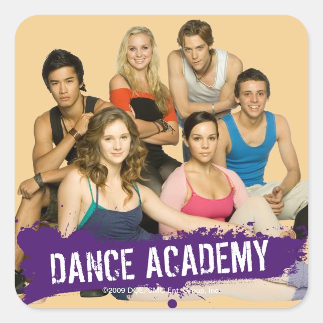 Dance Academy Cast Square Sticker (Front)