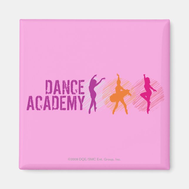 Dance Academy Colour Dancers Logo Magnet (Front)
