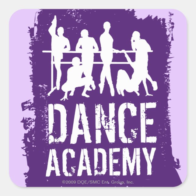 Dance Academy Silhouettes Logo Square Sticker (Front)