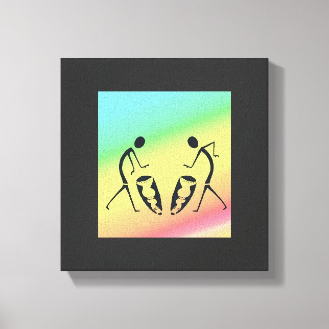 Dance and Celebration of colours Canvas Print (Front)