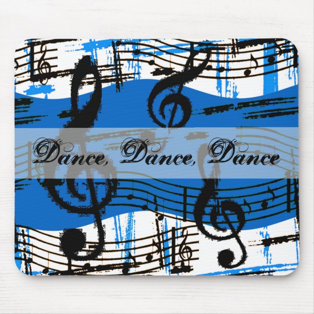 Dance And Music Notes Mousepad (Front)