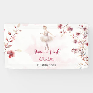 Dance and twirl ballerina birthday banner