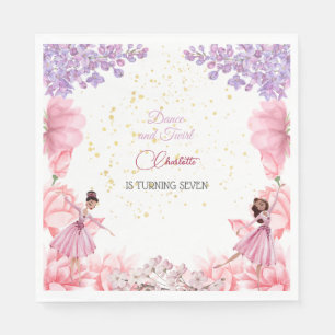 Dance and twirl ballerina birthday napkin