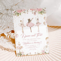 Dance and twirl ballerina blush pink birthday