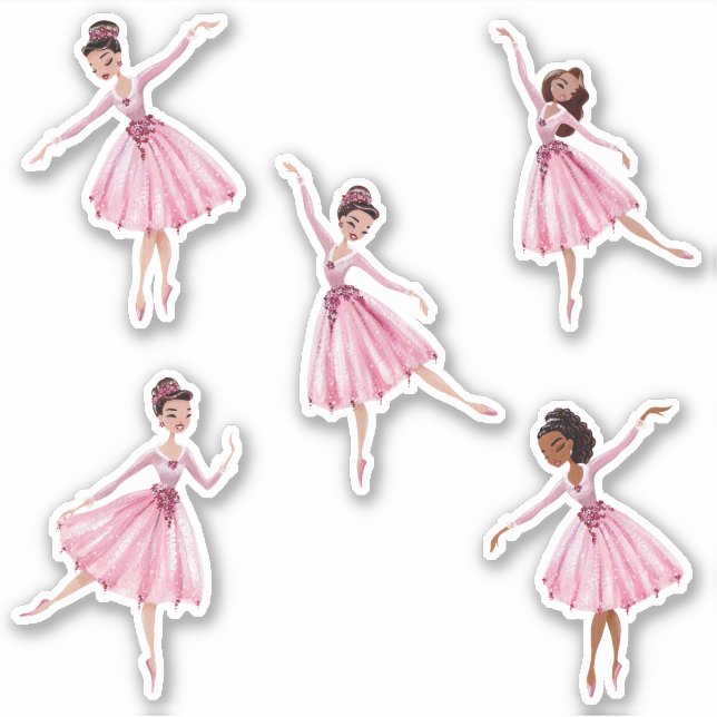 Dance and twirl ballerina pink dancers (Front)