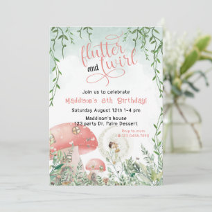 dance and twirl Birthday, Garden party Invitation