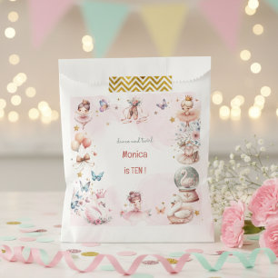 Dance and twirl cute ballerina ballet kid birthday favour bags