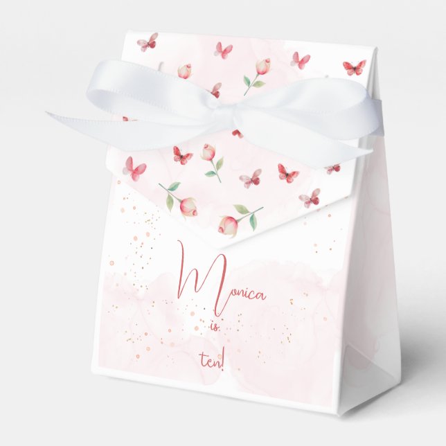 Dance and twirl cute ballerina ballet kid birthday favour box (Front Side)