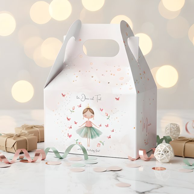 Dance and twirl cute ballerina ballet kid birthday favour box (Creator Uploaded)