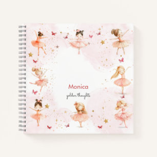 Dance and twirl cute ballerina ballet kid  notebook